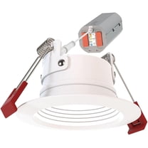 Juno WF2 Dreg B ALO25 SWW5 90CRI 120 MW M6 Canless Wafer Recessed LED Downlight, Deep Regressed Baffled Trim Style, 2-Inch, Matte White