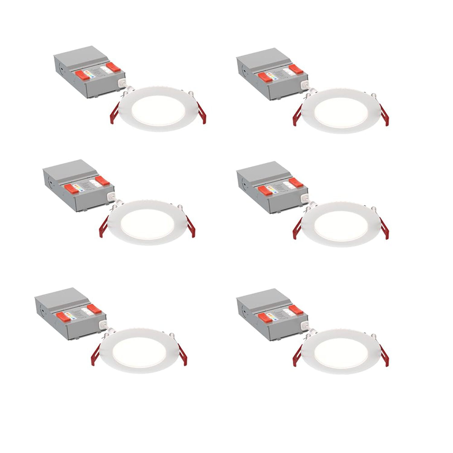 Matte White 4'' Aluminum LED Recessed Lighting Kit