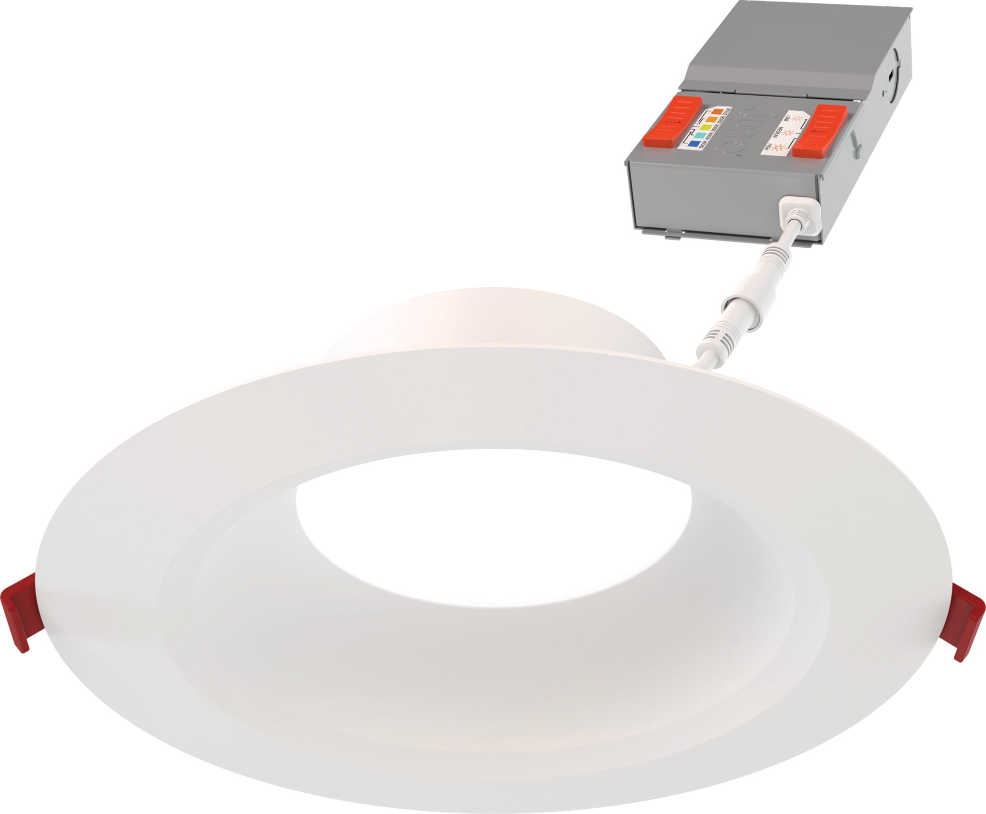 6'' White Aluminum LED Canless Recessed Lighting Kit