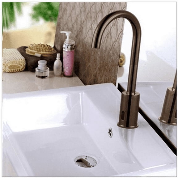 Juno Long Neck Waterfall Motion Sensor Automatic Touchless Faucet in Oil Rubbed Bronze