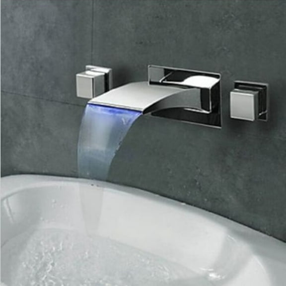 Juno Lucca Waterfall Bathroom Sink Faucet Tub Mixer Tap In Chrome