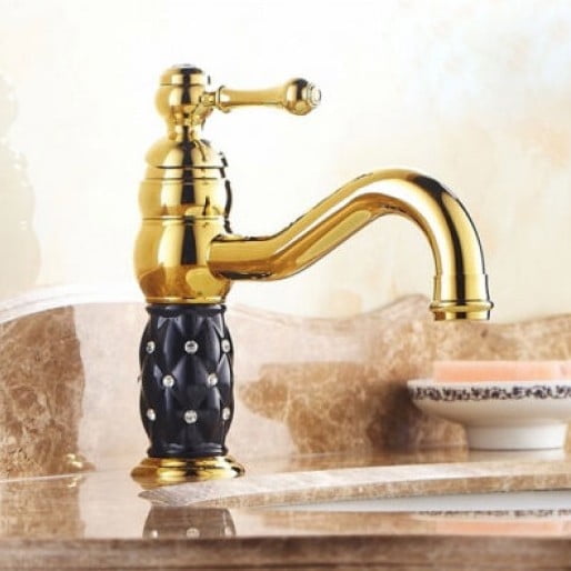 Juno Luxury Gold Finish Bathroom Sink Faucet