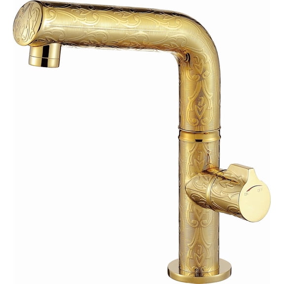 Juno New Design Gold Finish Single Handle Center set kitchen Faucet