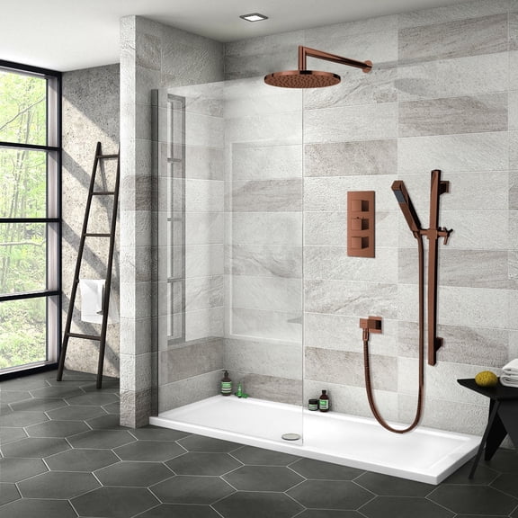 Juno Oil-Rubbed Wall Mount Shower Head Set with Hand Shower