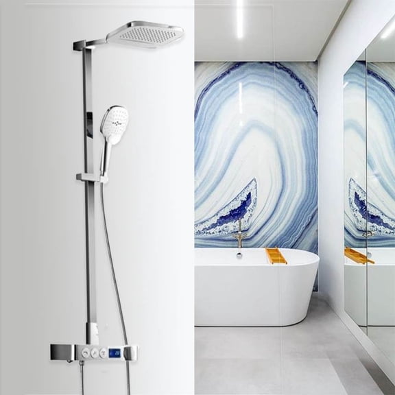 Juno Perla Bathroom Shower Smart Intelligent Thermostat On The Wall With Digital Touch