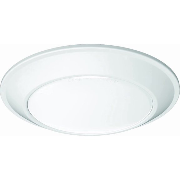 Juno SlimBasics 6 Inch LED Ceiling Light, Surface Mount Downlight for Shower Light or Closet Lighting, 3000K Neutral White, Tapered Trim, Wet Rated, Matte White (JSBT 6IN 30K 90CRI MW WL M6)