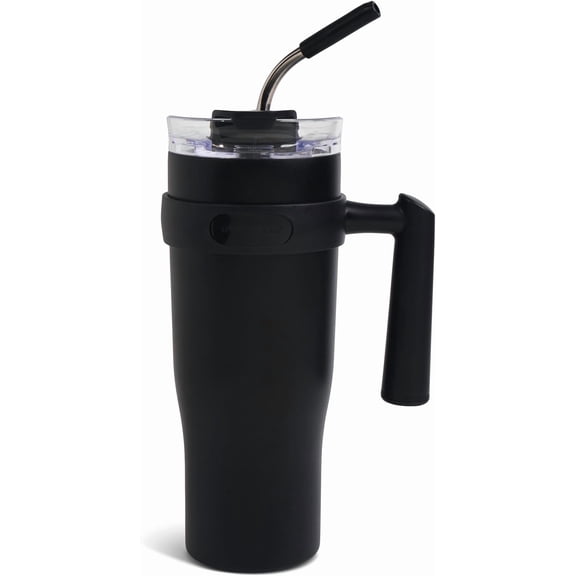 Juno Stainless Tumbler with 2-in-1 Lid and Straw - 40 Oz - Onyx Coat