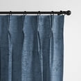 thumbnail image 1 of Juno Velvet Bluebell Pinch Pleat Drapery Panel - Pair 20"x84", 1 of 1