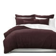 thumbnail image 1 of Juno Velvet Bordeaux Duvet Cover Set Super Queen, 1 of 5