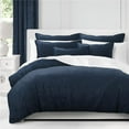 thumbnail image 1 of Juno Velvet Coverlet & 2 Pillow Shams Set, Navy - California King Size - 3 Piece, 1 of 1
