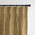 thumbnail image 1 of Juno Velvet Gold Pinch Pleat Drapery Panel - Pair 20"x120", 1 of 1
