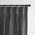 thumbnail image 1 of Juno Velvet Gray Pinch Pleat Drapery Panel - Pair 20"x84", 1 of 1