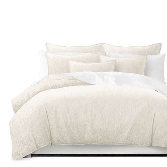 Juno Velvet Ivory Coverlet Set King