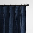 thumbnail image 1 of Juno Velvet Navy Pinch Pleat Drapery Panel - Pair 20"x108", 1 of 1