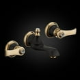 thumbnail image 1 of Juno Wall Mounted White Painting Black Gold Chrome Brass Basin Waterfall Faucet, 1 of 1