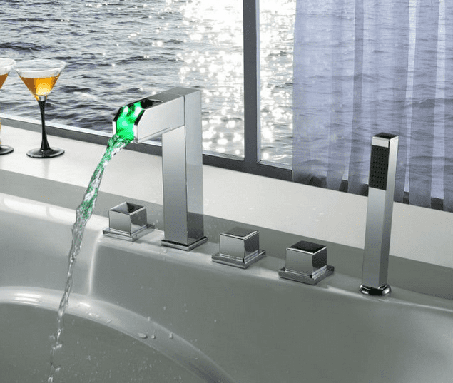 Juno Waterfall LED Bathtub Shower Faucet