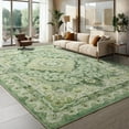 thumbnail image 1 of Junovo 5'x7'Rugs for Living Room Boho Rug Floor Carpet,Green, 1 of 7