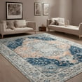 thumbnail image 1 of Junovo 9'x12'Rugs for Living Room Boho Rug Floor Carpet,Dark Blue, 1 of 7