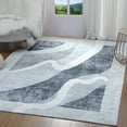 thumbnail image 1 of Junovo Abstract Rug Low-Pile Soft Rugs for Living Room Floor Carpet,4'x6',Gray, 1 of 7