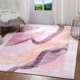 thumbnail image 1 of Junovo Abstract Rug Low-Pile Soft Rugs for Living Room Floor Carpet,4'x6',Pink, 1 of 7