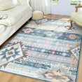 thumbnail image 1 of Junovo Area Rug 4'x6'Indoor Soft Rug Non Slip Rug for Living Room,Blue, 1 of 7