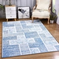 thumbnail image 1 of Junovo Washable Upgrade Area Rug Super Soft Rugs with Non-Slip Backing, for Living Room/Bedroom,5'x8',Blue, 1 of 8