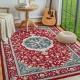 thumbnail image 1 of Junovo Boho Rug Non Slip Bedroom Rug Vintage Area Rugs for Living Room,8'x10',Red, 1 of 7