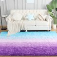 thumbnail image 1 of Junovo Gradient Modern Rugs Shaggy Rug Carpets for Bedroom, Living Room,Kids Room,5'x8',Blue/Purple, 1 of 7