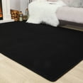 thumbnail image 1 of Junovo Modren Area Rug Soft Shag Carpet for Living Indoor Carpet,Fluffy Rugs for Kids Room/Bedroom,4'x6',Black, 1 of 8