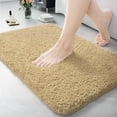 thumbnail image 1 of Junovo Soft Bathroom Rug Runner Absorbent Microfiber Bath Rugs for Bathroom Non Slip Bath Mat for Tub, Shower Floor,17"x24",Beige, 1 of 6
