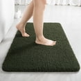 thumbnail image 1 of Junovo Soft Bathroom Rug Runner Absorbent Microfiber Bath Rugs for Bathroom Non Slip Bath Mat for Tub, Shower Floor,24"x36",Olive Green, 1 of 6