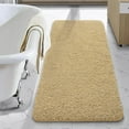 thumbnail image 1 of Junovo Soft Bathroom Rug Runner Absorbent Microfiber Bath Rugs for Bathroom Non Slip Bath Mat for Tub, Shower Floor,24"x48",Beige, 1 of 6