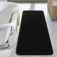 thumbnail image 1 of Junovo Soft Bathroom Rug Runner Absorbent Microfiber Bath Rugs for Bathroom Non Slip Bath Mat for Tub, Shower Floor,24"x48",Black, 1 of 6