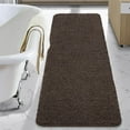 thumbnail image 1 of Junovo Soft Bathroom Rug Runner Absorbent Microfiber Bath Rugs for Bathroom Non Slip Bath Mat for Tub, Shower Floor,24"x48",Brown, 1 of 6