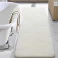 thumbnail image 1 of Junovo Soft Bathroom Rug Runner Absorbent Microfiber Bath Rugs for Bathroom Non Slip Bath Mat for Tub, Shower Floor,24"x48",Cream White, 1 of 6