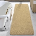 thumbnail image 1 of Junovo Soft Bathroom Rug Runner Absorbent Microfiber Bath Rugs for Bathroom Non Slip Bath Mat for Tub, Shower Floor,24"x60",Beige, 1 of 6