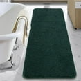 thumbnail image 1 of Junovo Soft Bathroom Rug Runner Absorbent Microfiber Bath Rugs for Bathroom Non Slip Bath Mat for Tub, Shower Floor,24"x60",Dark Green, 1 of 6