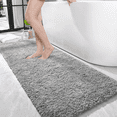 thumbnail image 1 of Junovo Soft Bathroom Rug Runner Absorbent Microfiber Bath Rugs for Bathroom Non Slip Bath Mat for Tub, Shower Floor, 24"x60",Gray, 1 of 8
