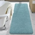 thumbnail image 1 of Junovo Soft Bathroom Rug Runner Absorbent Microfiber Bath Rugs for Bathroom Non Slip Bath Mat for Tub, Shower Floor,24"x60",Spa Blue, 1 of 6