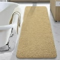 thumbnail image 1 of Junovo Soft Bathroom Rug Runner Absorbent Microfiber Bath Rugs for Bathroom Non Slip Bath Mat for Tub, Shower Floor,24"x72",Beige, 1 of 6