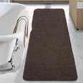 thumbnail image 1 of Junovo Soft Bathroom Rug Runner Absorbent Microfiber Bath Rugs for Bathroom Non Slip Bath Mat for Tub, Shower Floor,24"x70",Brown, 1 of 6