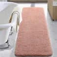 thumbnail image 1 of Junovo Soft Bathroom Rug Runner Absorbent Microfiber Bath Rugs for Bathroom Non Slip Bath Mat for Tub, Shower Floor,24"x70",Pink, 1 of 6