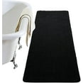 thumbnail image 1 of Junovo Soft Luxury Chenille Bathroom Mats, Non-Slip and Absorbent Throw Rugs for Bath Tub, Plush Microfiber Shower Rug,24"x60",Black, 1 of 7