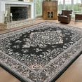 thumbnail image 1 of Junovo Soft Vintage Rug Print Boho Rugs Area Rug for Living Room,4'x6'Black, 1 of 7