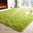 thumbnail image 1 of Junovo Super Soft Fluffy Area Rugs Modern Shag Rug for Bedroom Living Room,Cute Carpets for Kids Nursery Girls Home Dorm,8'x10',Green, 1 of 7