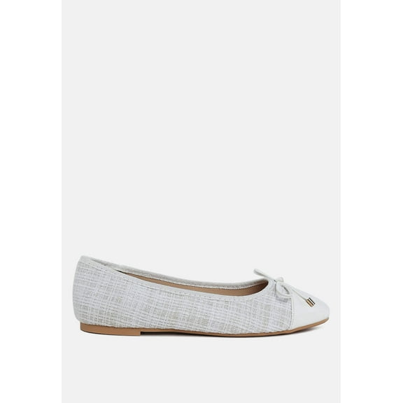 Junpey Plaid Tweed Ballet Flats