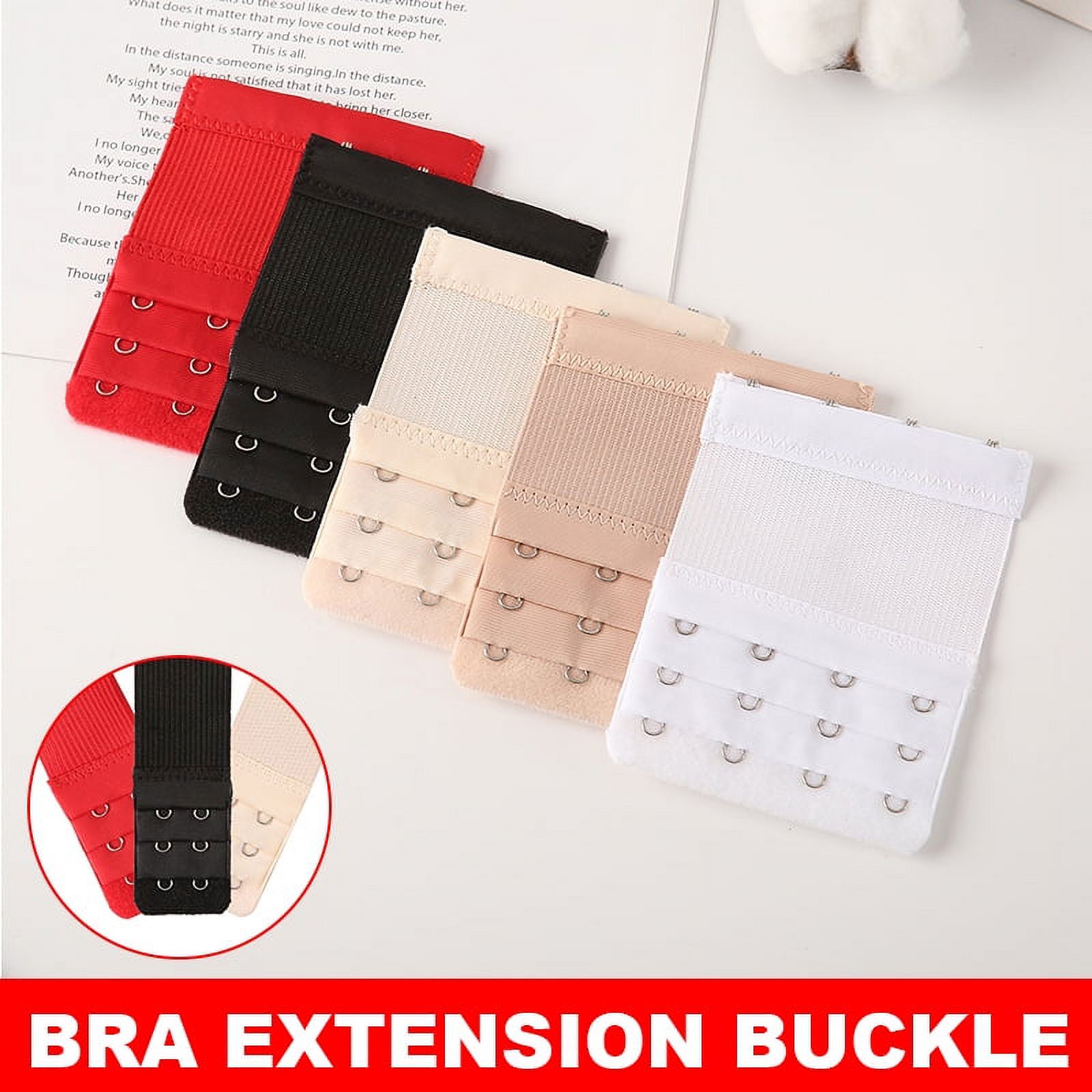 Juntful 3 Row 2/3/4 Hook Bra Extender Extension Bra Strap Strapless Underwear Extended Buckles