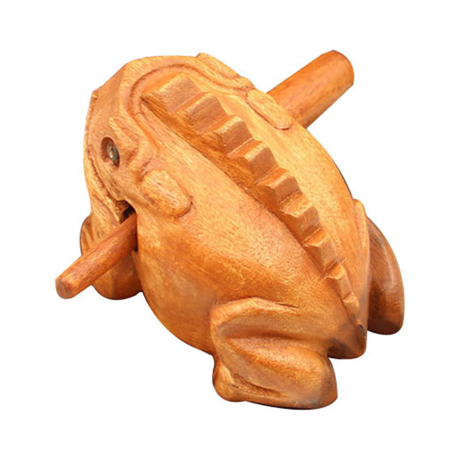 Juntful Percussion Instruments Guiro Rasp Wooden Frog with Scraper from
