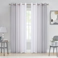 thumbnail image 1 of Junvictex Ombre Chiffon Sheer Grey Window Curtain Panels 52"Wx63"L Crinkle Voile for Living Room Bedroom,Grommet,2 Panels, 1 of 7