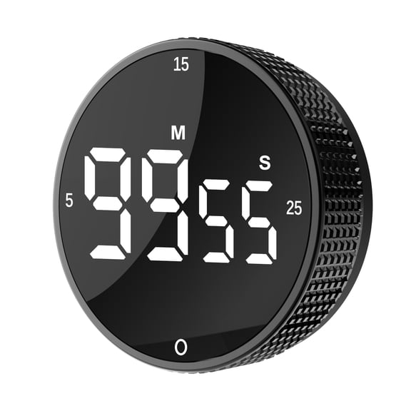 Junvil Magnetic Productivity Timer, Rechargeable Digital Focus Timer with LED Display, Adjustable Volume, USB-C Charging